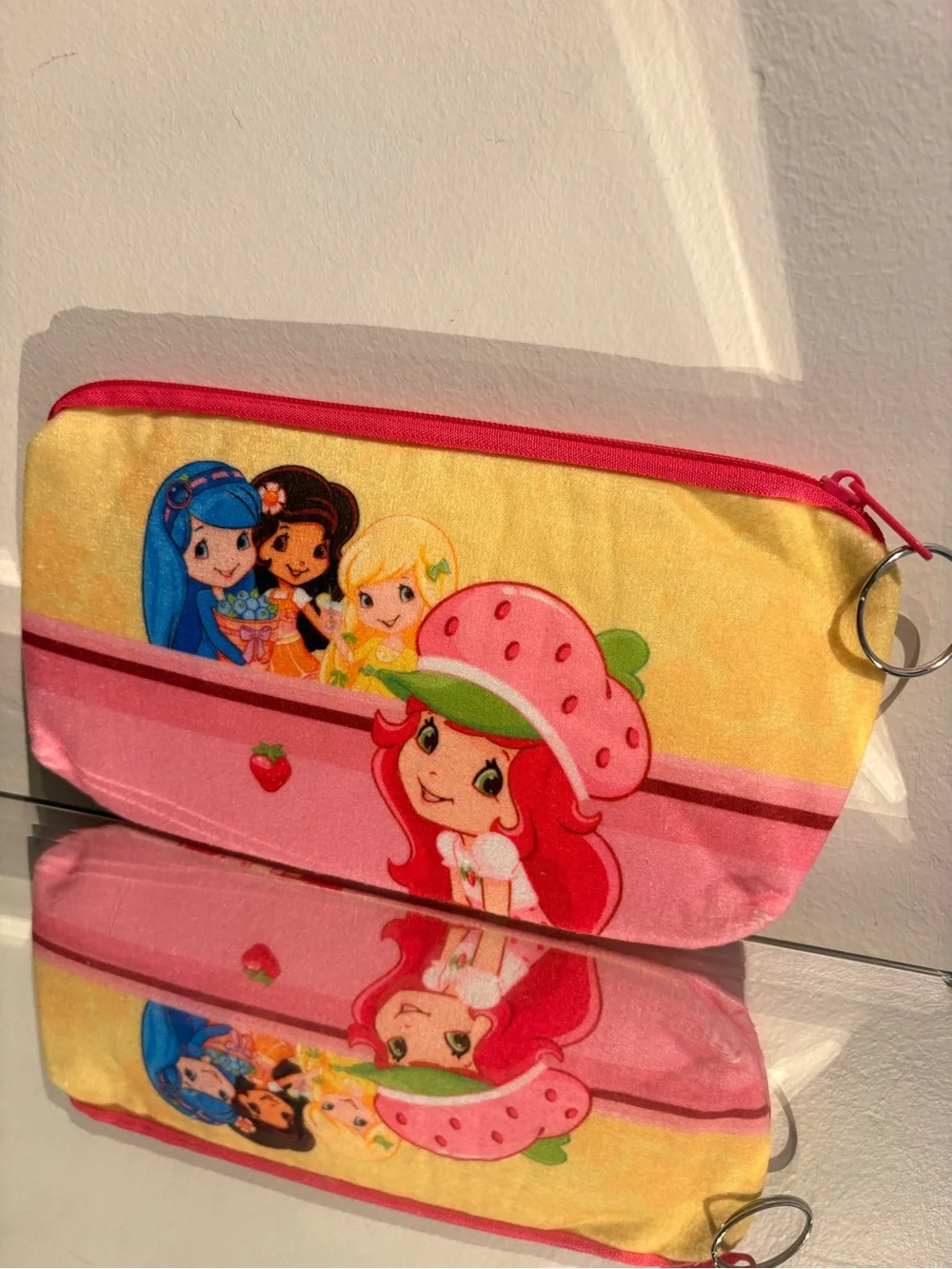 Strawberry shortcake and friends makeup or pencil case zip bag.
